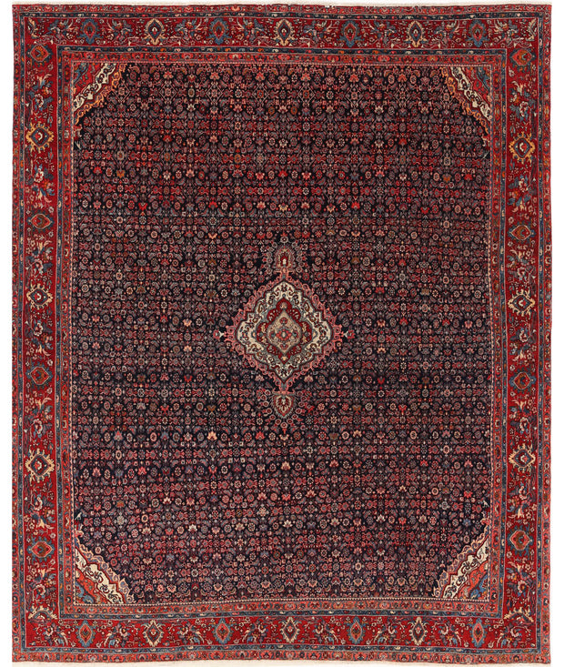 Hand Knotted Antique Oriental Bijar Wool Rug 10' 0" x 12' 4" - No. AT13555