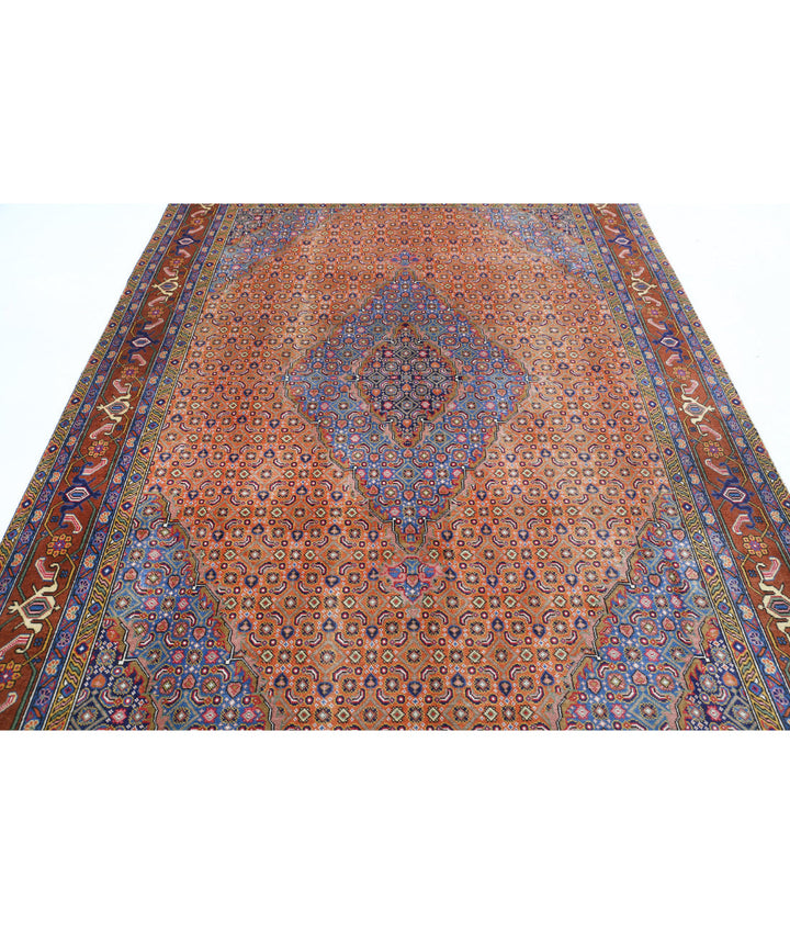 Afghan Bijar Rug 6' 8" x 9' 9" Hand-Knotted | No. AT44999
