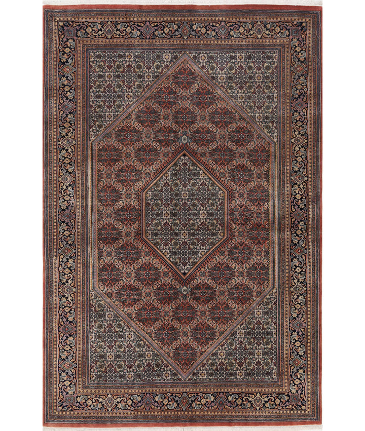Afghan Oriental Bijar Rug 6' 7" x 9' 11" Hand-Knotted | No. AT11701