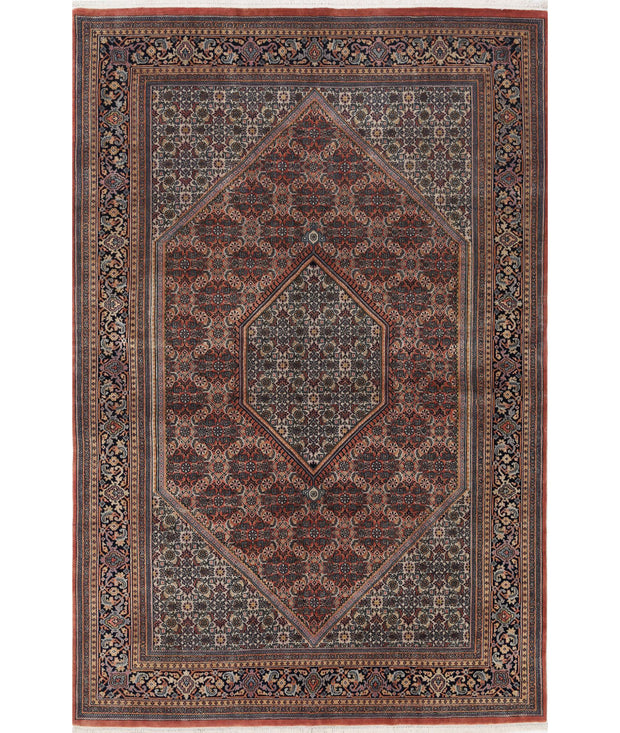 Hand Knotted Oriental Bijar Wool Rug 6' 7" x 9' 11" - No. AT11701