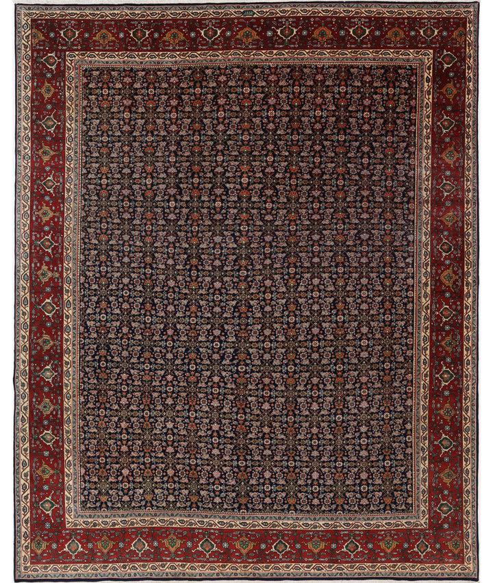Afghan Bijar Rug 9' 11" x 13' 4" Hand-Knotted | No. AT11648