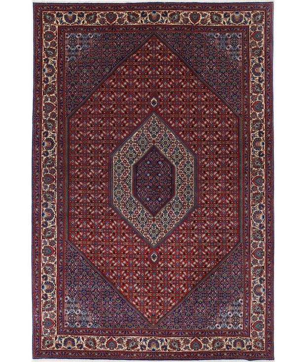 Hand Knotted Oriental Bijar Wool & Silk Rug 6' 7" x 10' 0" - No. AT78945