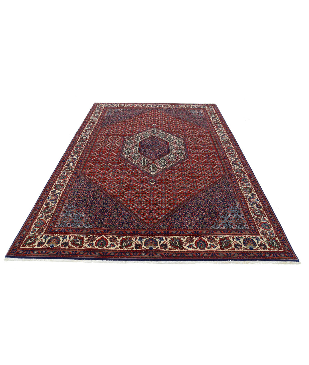 Afghan Bijar Rug 6' 7" x 9' 10" Hand-Knotted | No. AT90455
