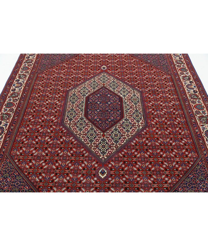 Afghan Bijar Rug 6' 7" x 9' 10" Hand-Knotted | No. AT90455