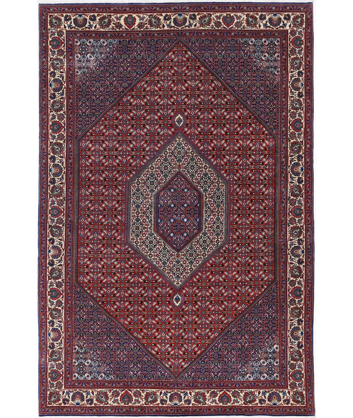 Afghan Bijar Rug 6' 6" x 9' 9" Hand-Knotted | No. AT24671