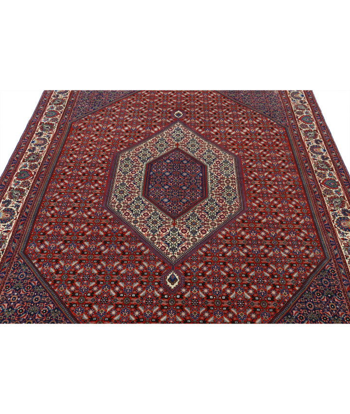 Afghan Bijar Rug 6' 7" x 9' 9" Hand-Knotted | No. AT26684