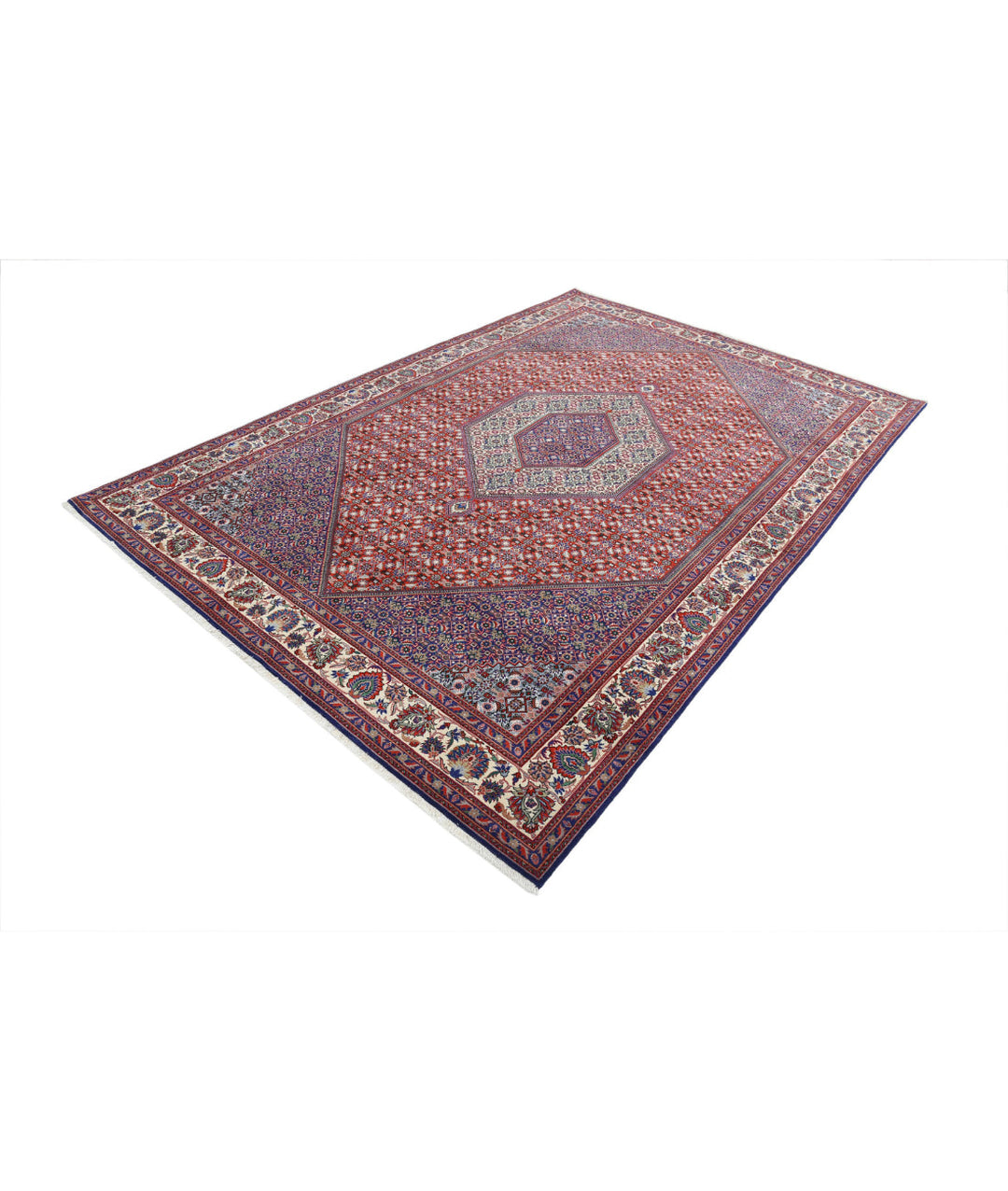 Afghan Bijar Rug 6' 7" x 9' 9" Hand-Knotted | No. AT77298