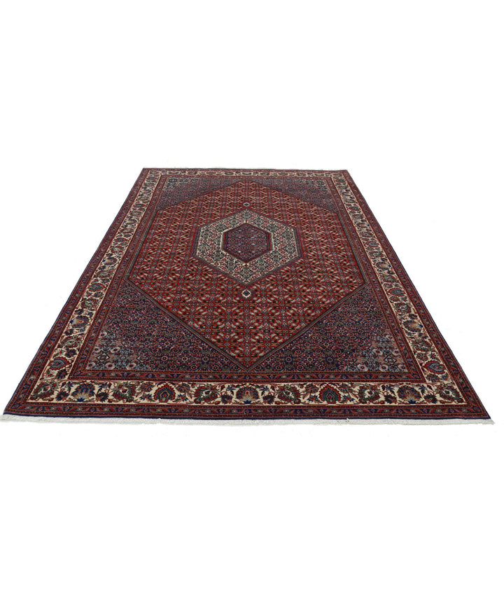 Afghan Bijar Rug 6' 7" x 9' 9" Hand-Knotted | No. AT69799