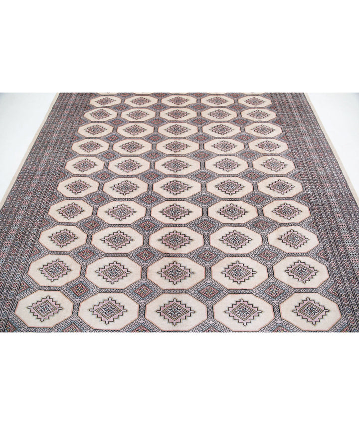 Afghan Bokhara Rug 7' 9" x 10' 9" Hand-Knotted | No. AT46183