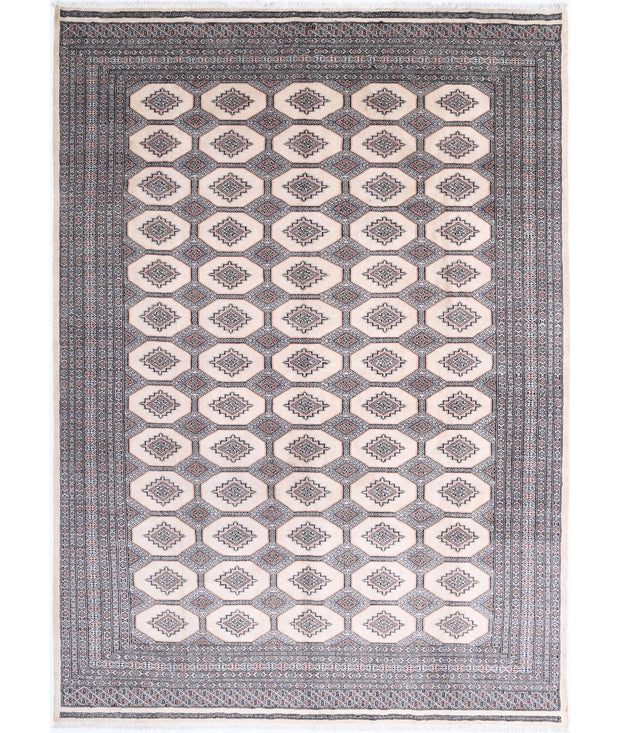 Hand Knotted Tribal Bokhara Wool Rug 7' 9" x 10' 9" - No. AT46183