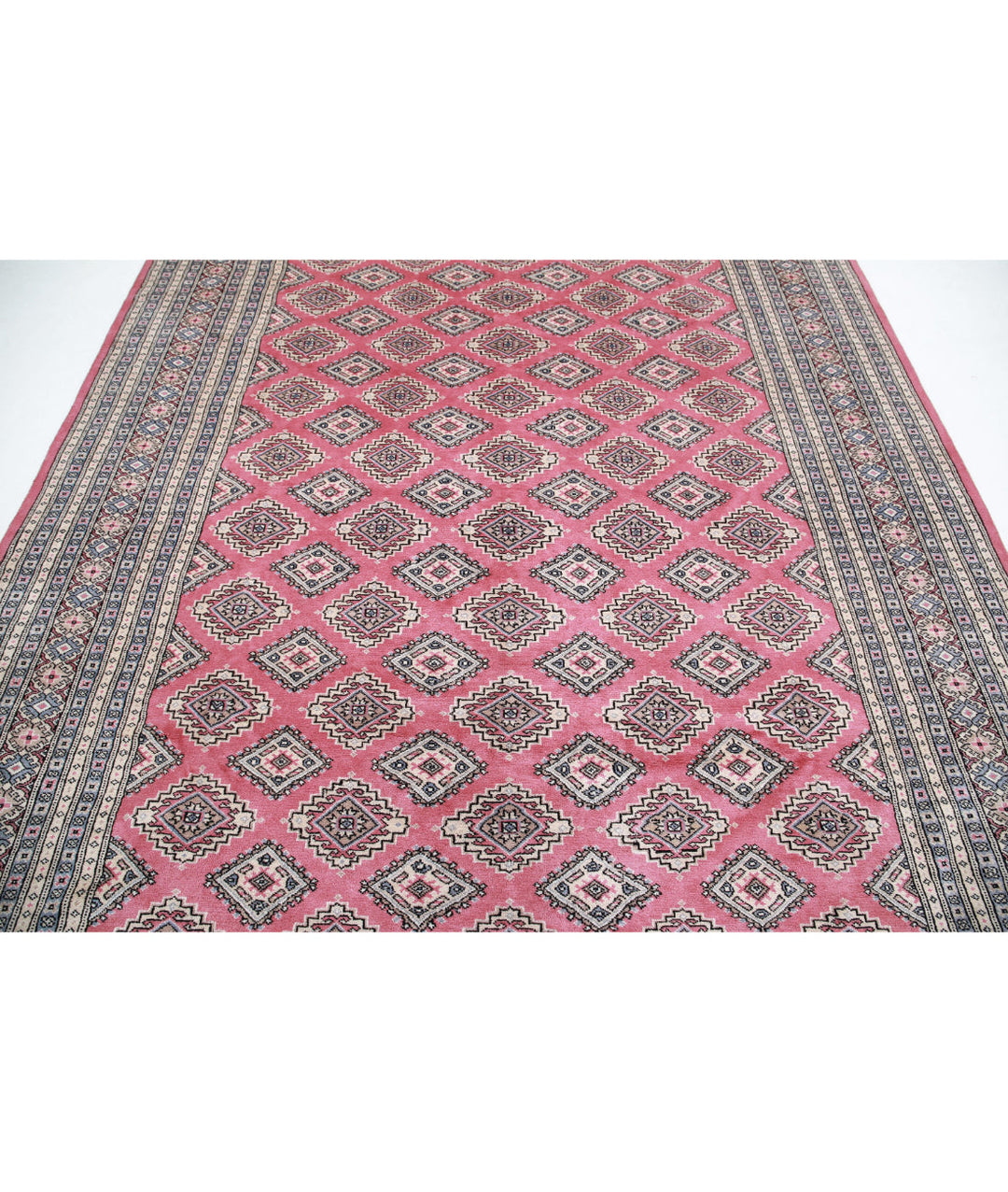 Afghan Bokhara Rug 8' 0" x 10' 3" Hand-Knotted | No. AT90466