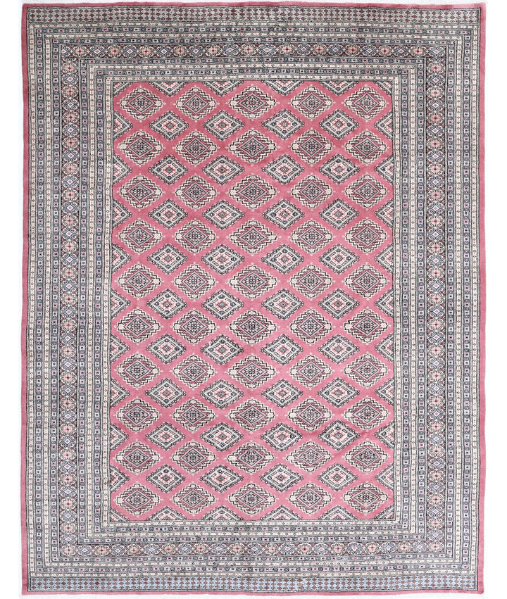 Afghan Bokhara Rug 8' 0" x 10' 3" Hand-Knotted | No. AT90466