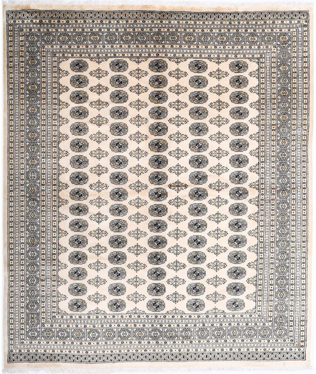 Hand Knotted Tribal Bokhara Wool Rug 8' 0" x 9' 6" - No. AT92612