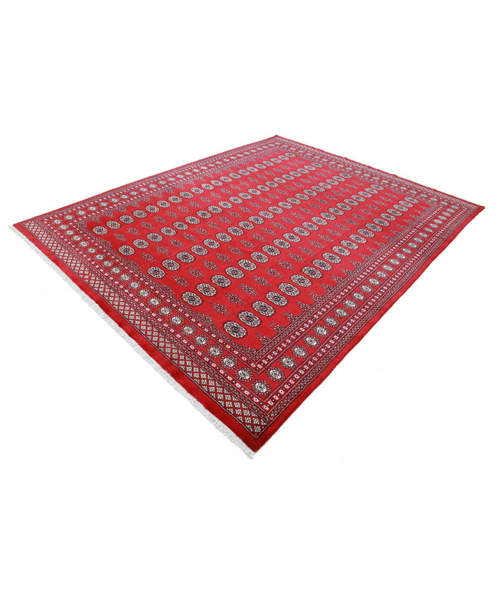 Afghan Bokhara Rug 7' 10" x 9' 11" Hand-Knotted | No. AT26675