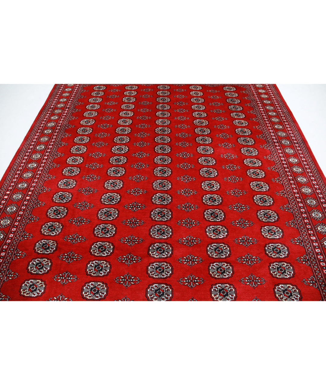 Afghan Bokhara Rug 7' 10" x 9' 11" Hand-Knotted | No. AT26675