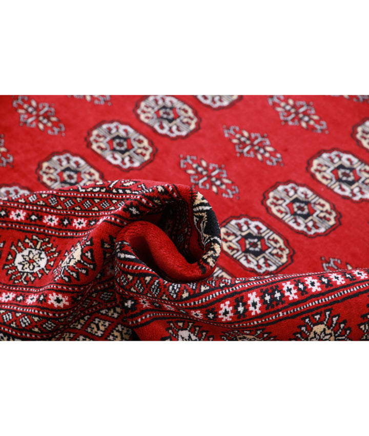 Afghan Bokhara Rug 7' 10" x 9' 11" Hand-Knotted | No. AT26675