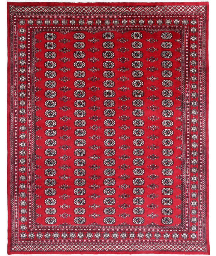 Afghan Bokhara Rug 7' 10" x 9' 11" Hand-Knotted | No. AT26675