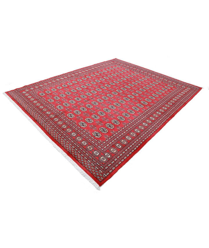 Afghan Tribal Bokhara Rug 8' 0" x 9' 11" Hand-Knotted | No. AT14925