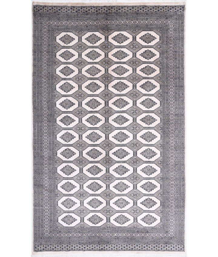 Afghan Bokhara Rug 6' 5" x 10' 7" Hand-Knotted | No. AT83435