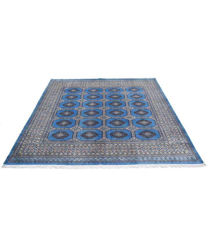 Afghan Bokhara Rug 6' 7" x 6' 5" Hand-Knotted | No. AT45354