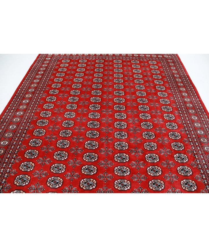 Afghan Tribal Bokhara Rug 8' 1" x 9' 9" Hand-Knotted | No. AT34585