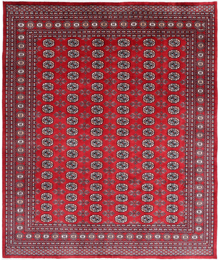 Afghan Tribal Bokhara Rug 8' 1" x 9' 9" Hand-Knotted | No. AT34585
