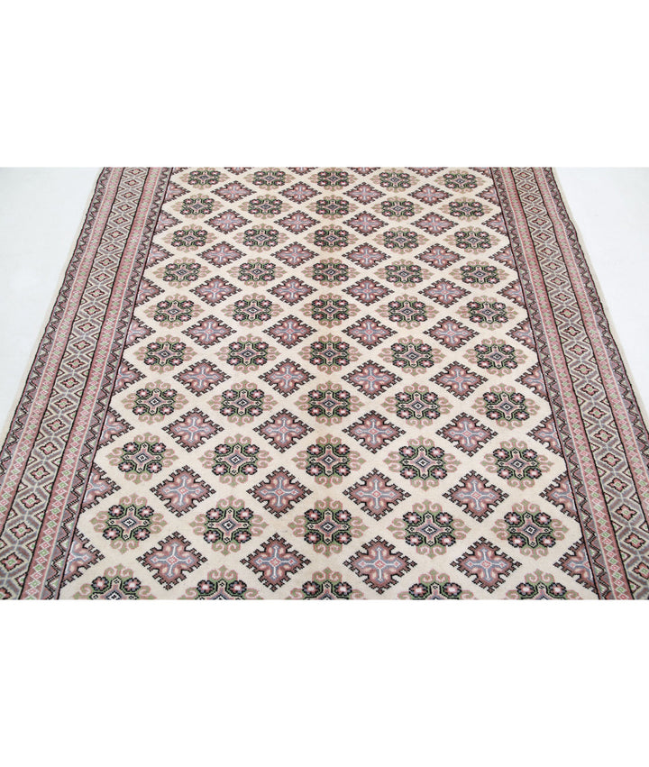 Afghan Bokhara Rug 6' 0" x 9' 5" Hand-Knotted | No. AT99844