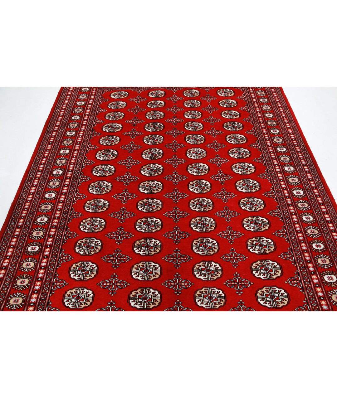 Afghan Tribal Bokhara Rug 6' 0" x 8' 10" Hand-Knotted | No. AT97899