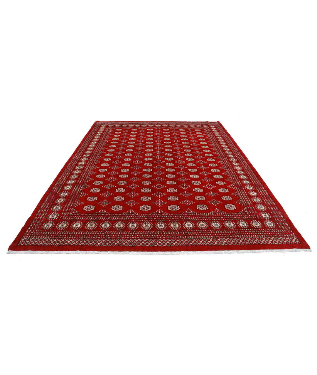 Afghan Tribal Bokhara Rug 8' 2" x 10' 7" Hand-Knotted | No. AT26609