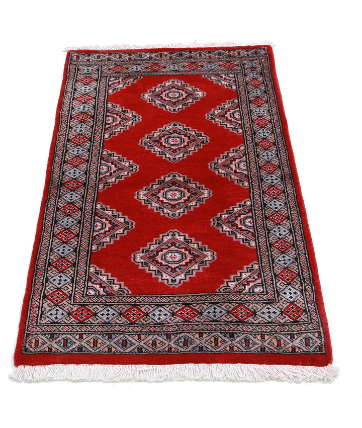 Afghan Bokhara Rug 2' 6" x 4' 2" Hand-Knotted | No. AT11612