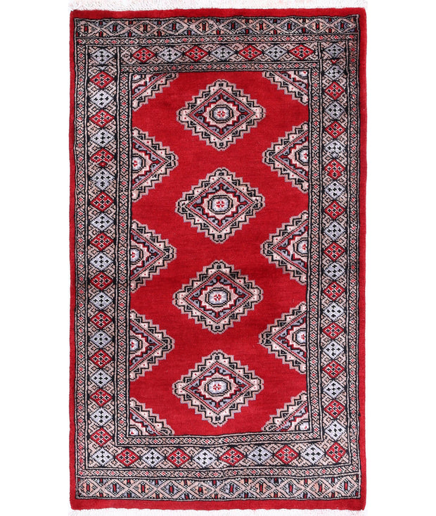 Hand Knotted Tribal Bokhara Wool Rug 2' 6" x 4' 2" - No. AT11612