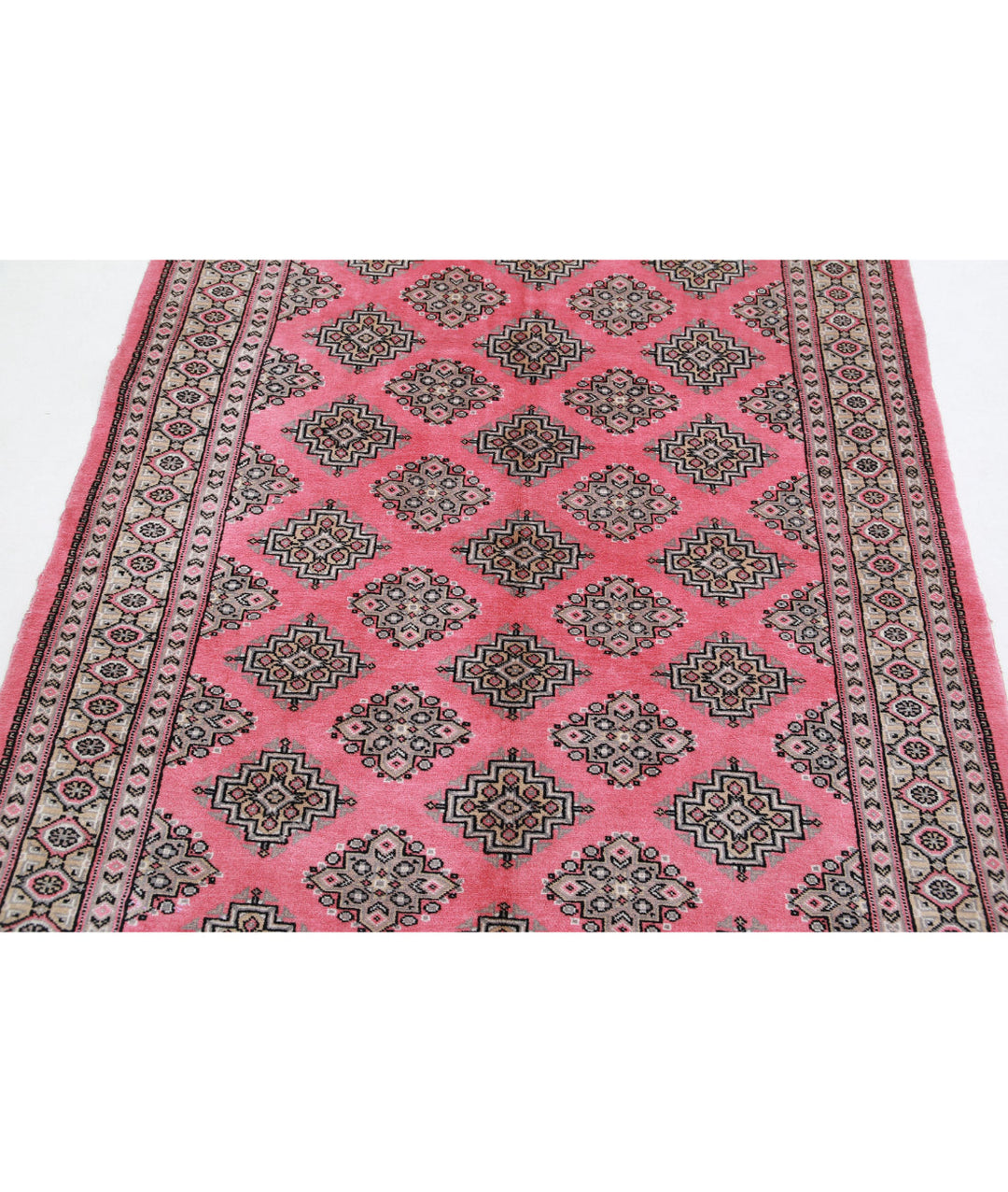 Afghan Tribal Bokhara Rug 4' 7" x 6' 5" Hand-Knotted | No. AT60946