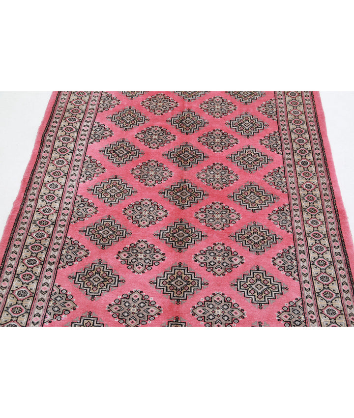Afghan Tribal Bokhara Rug 4' 7" x 6' 5" Hand-Knotted | No. AT60946