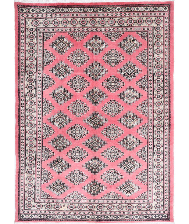 Hand Knotted Tribal Bokhara Wool Rug 4' 7" x 6' 5" - No. AT60946