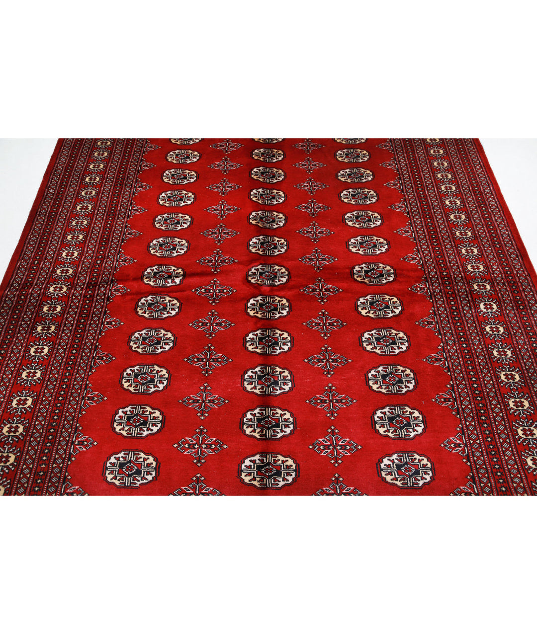 Hand Knotted Tribal Bokhara Wool Rug 6' 1" x 8' 7" - No. AT48387