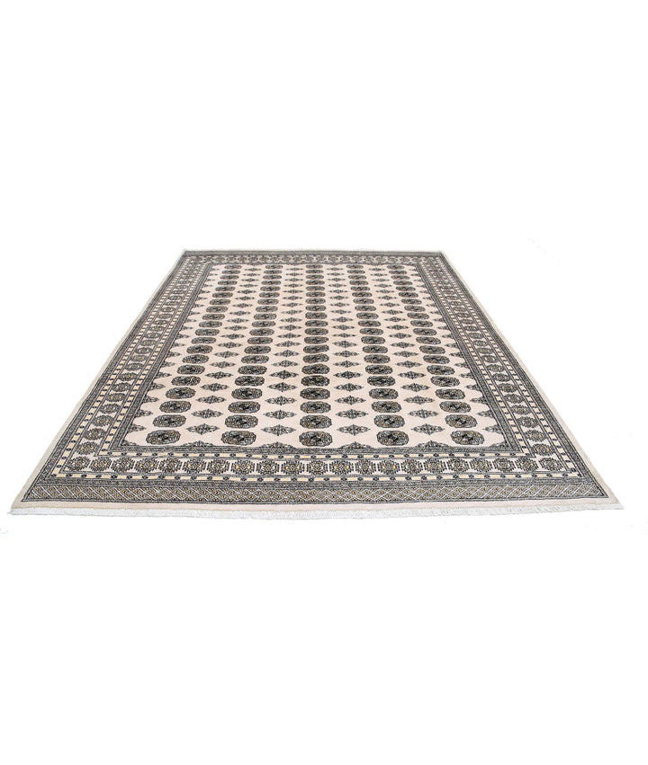 Afghan Bokhara Rug 8' 0" x 10' 0" Hand-Knotted | No. AT30952