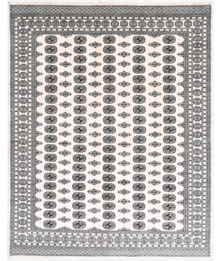 Afghan Bokhara Rug 8' 0" x 10' 0" Hand-Knotted | No. AT30952