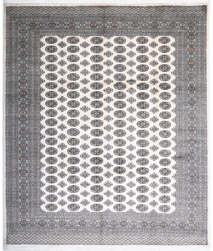 Afghan Tribal Bokhara Rug 8' 4" x 9' 9" Hand-Knotted | No. AT19136