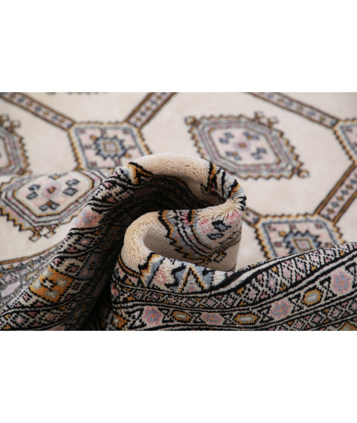 Afghan Bokhara Rug 6' 7" x 8' 8" Hand-Knotted | No. AT83549