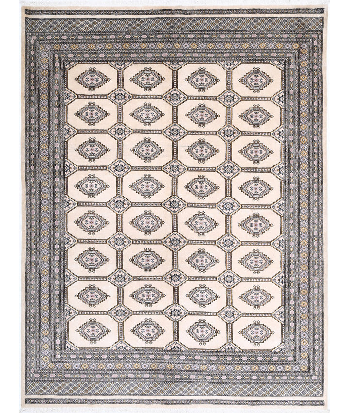 Afghan Bokhara Rug 6' 7" x 8' 8" Hand-Knotted | No. AT83549