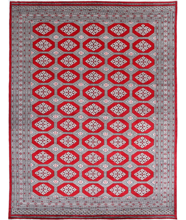 Hand Knotted Tribal Bokhara Wool Rug 8' 11" x 11' 7" - No. AT79698