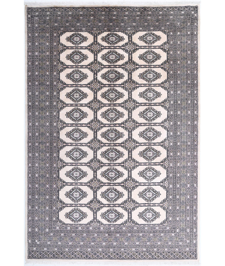 Hand Knotted Tribal Bokhara Wool Rug 6' 1" x 8' 11" - No. AT52564