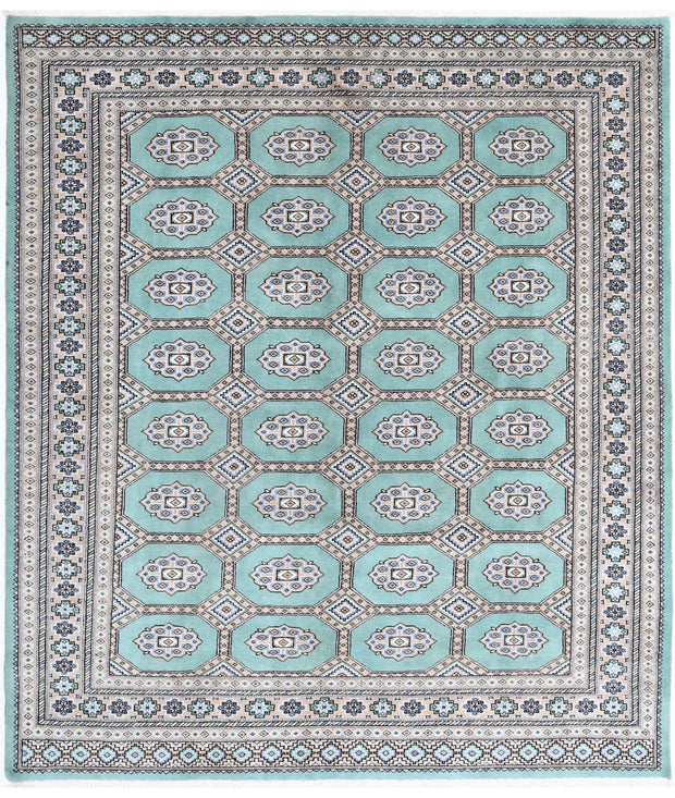 Hand Knotted Tribal Bokhara Wool Rug 6' 10" x 7' 9" - No. AT39926