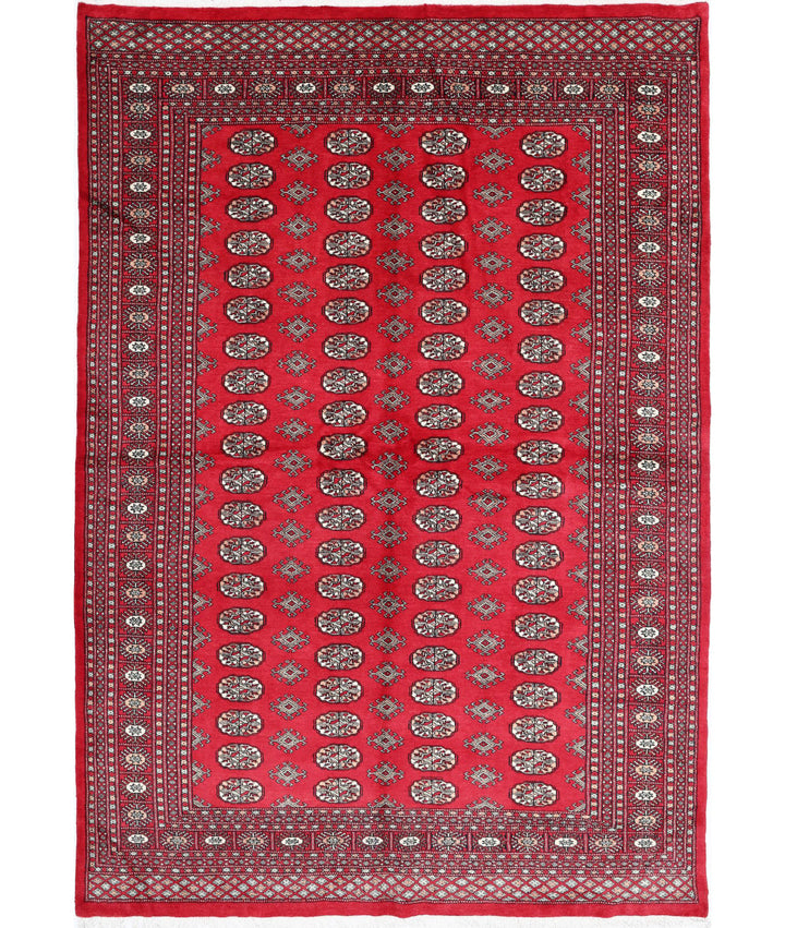 Hand Knotted Tribal Bokhara Wool Rug 6' 0" x 8' 10" - No. AT944006