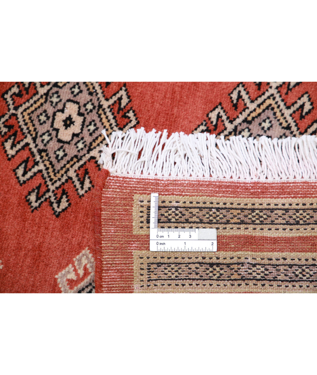 Rust Afghan Bokhara Rug 6' 6" x 10' 0" Hand-Knotted | No. AT52603