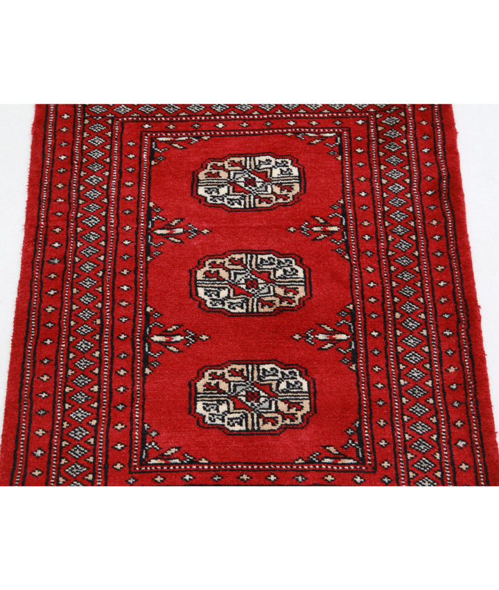 Hand Knotted Tribal Bokhara Wool Rug 1' 11" x 3' 2" - No. AT33258