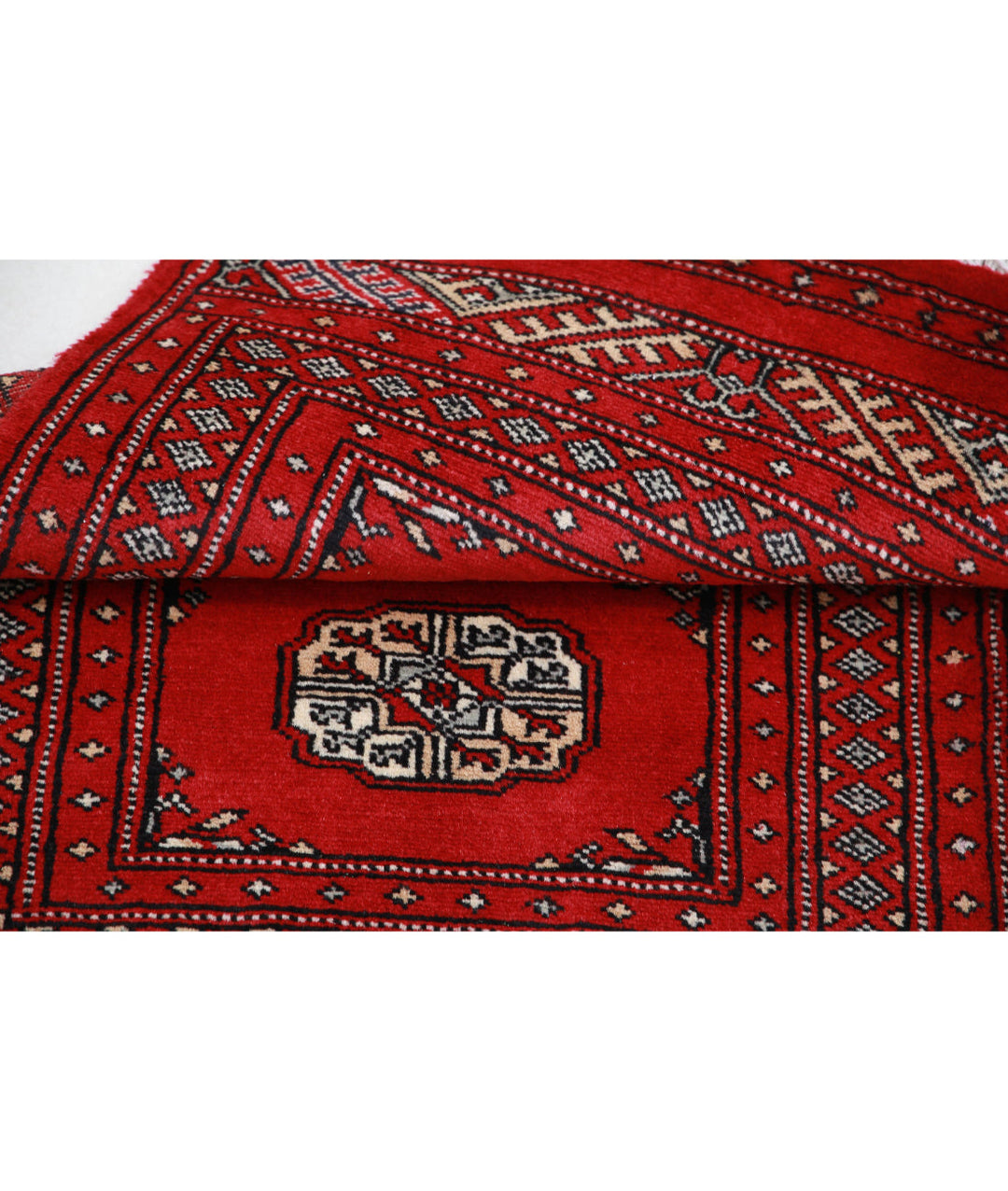 Hand Knotted Bokhara Wool Rug 1' 11" x 3' 2" - No. AT33258