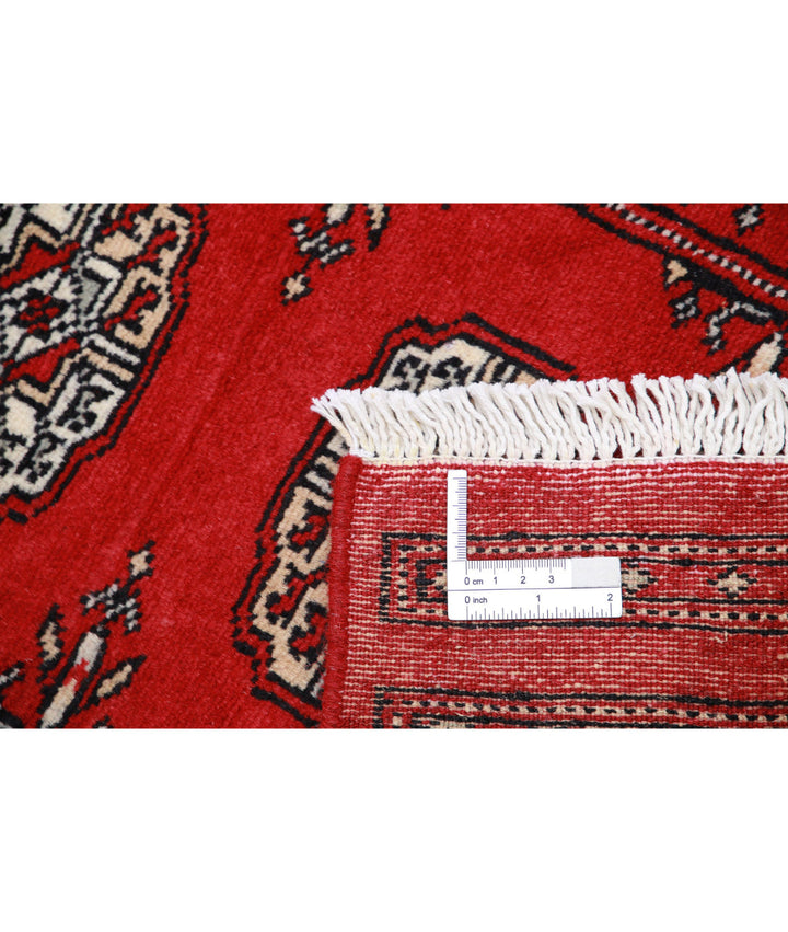 Hand Knotted Tribal Bokhara Wool Rug 1' 11" x 3' 2" - No. AT33258