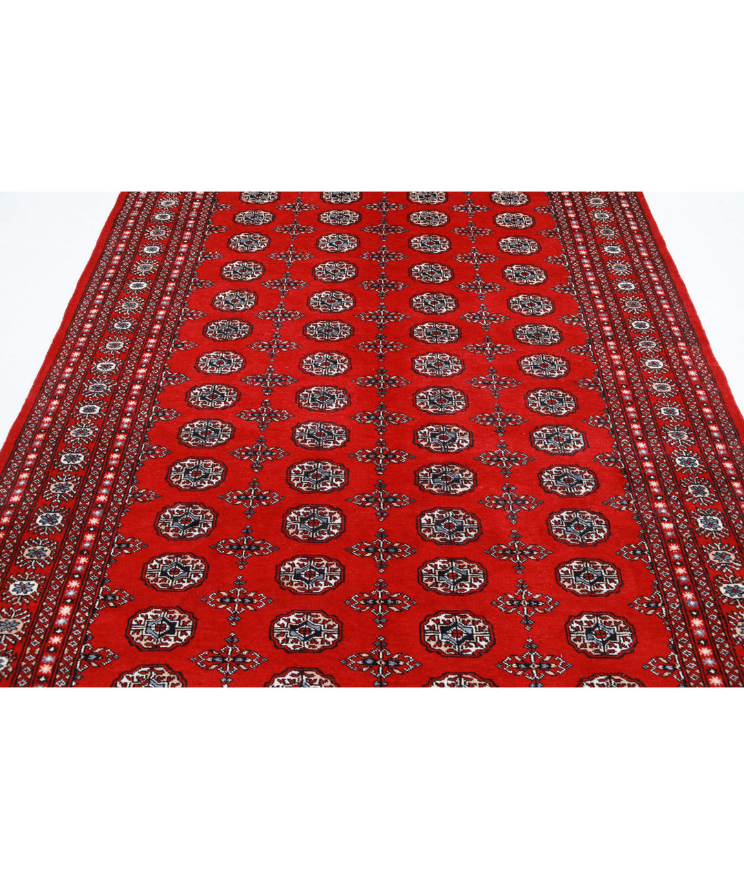 Hand Knotted Tribal Bokhara Wool Rug 6' 0" x 8' 5" - No. AT65070