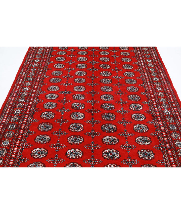 Hand Knotted Tribal Bokhara Wool Rug 6' 0" x 8' 5" - No. AT65070